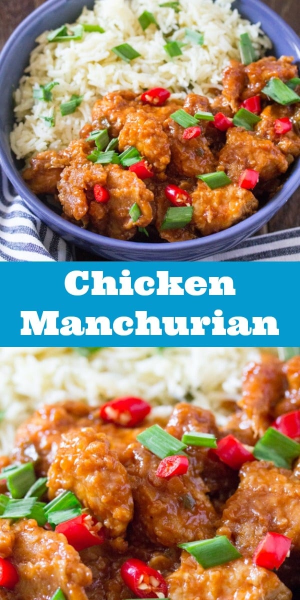Chicken Manchurian Recipe collage pin
