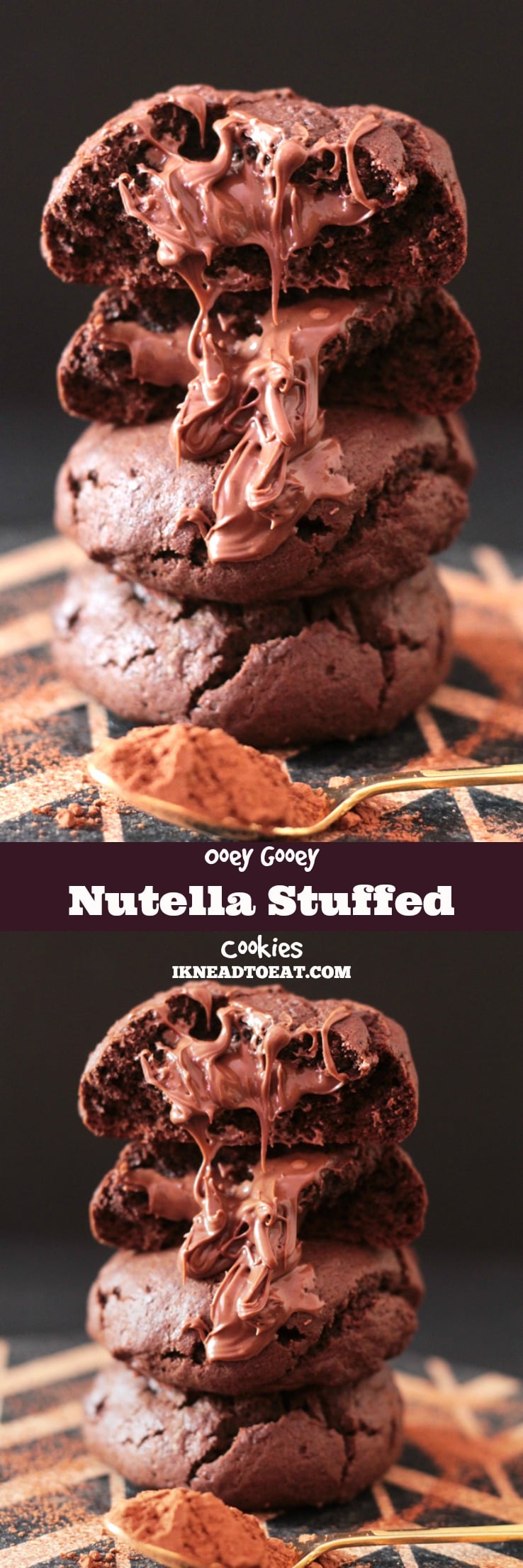 Ooey Gooey Nutella Stuffed Cookies (vertical pin)