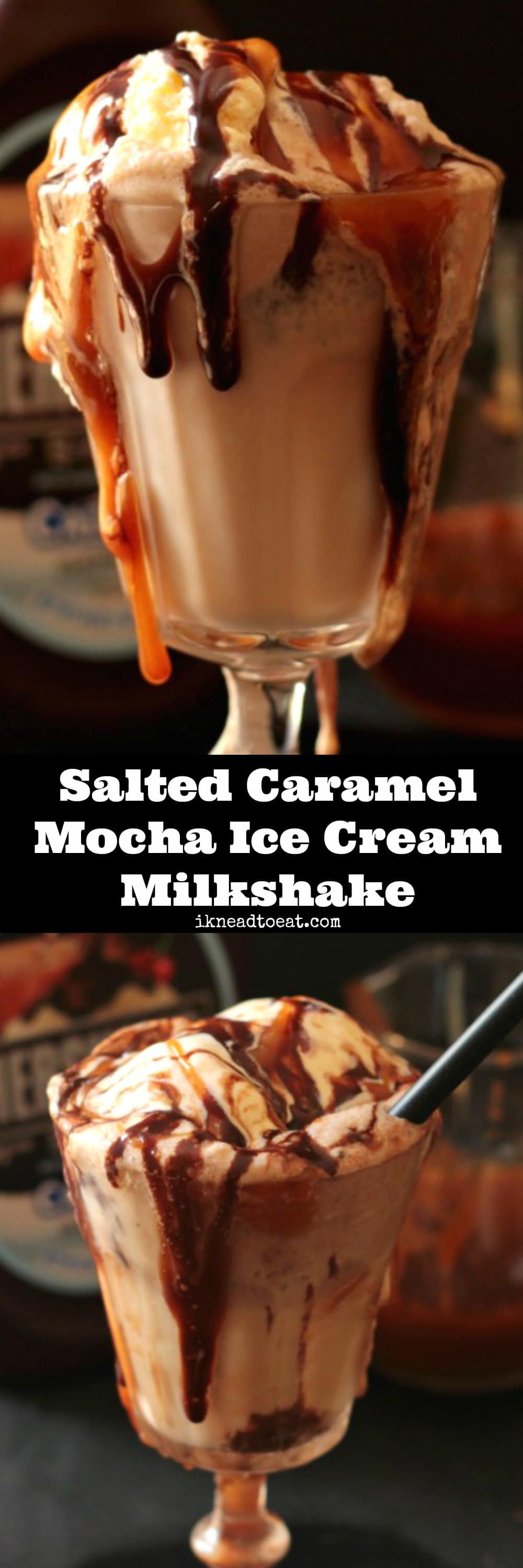 Salted Caramel Mocha Ice Cream Milkshake