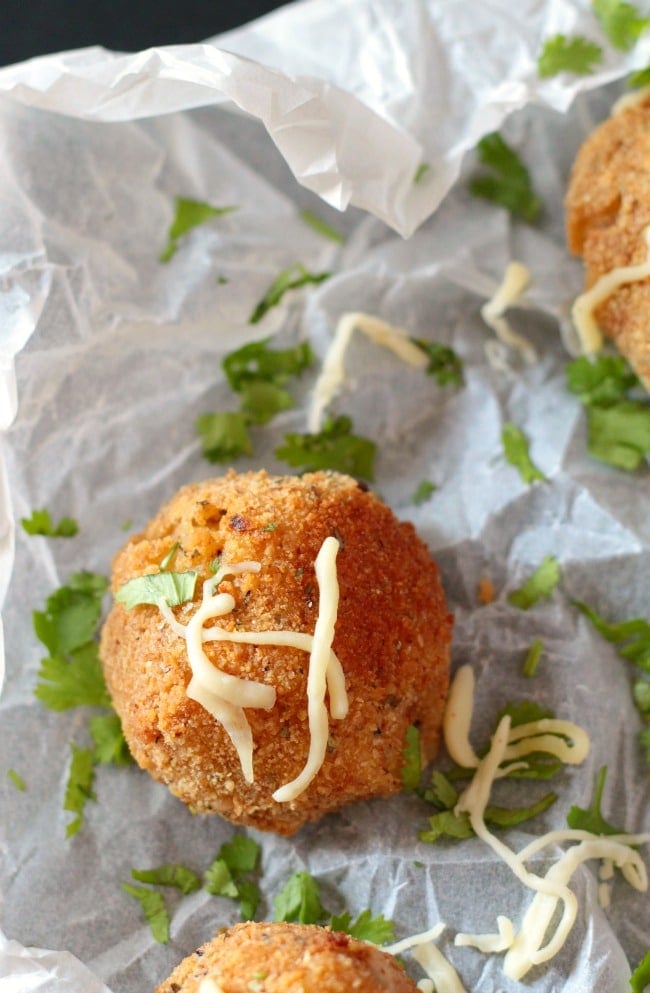 Mozzarella Cheese Stuffed Mashed Potato Balls (brighter)