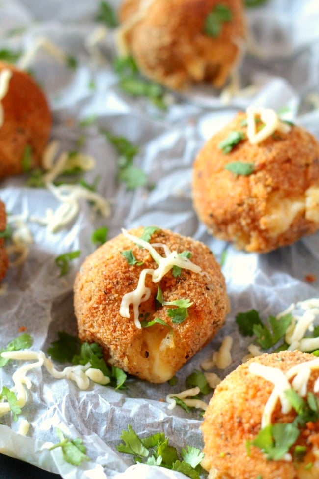 Mozzarella Cheese Stuffed Mashed Potato Balls | I Knead to Eat