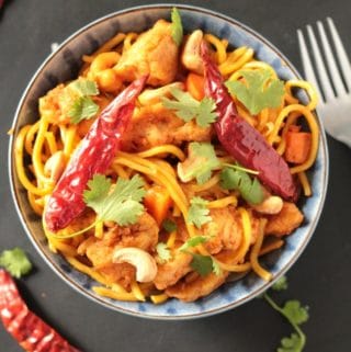 Spicy Chicken Cashew Noodles