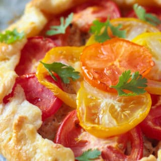 Summer Herbed Chicken & Tomato Galette