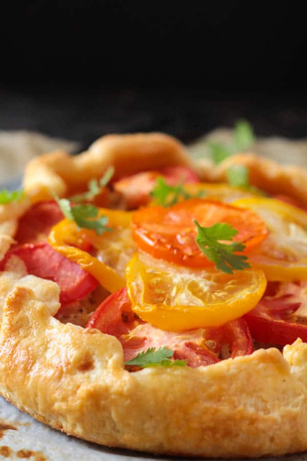 Summer Herbed Chicken & Tomato Galette