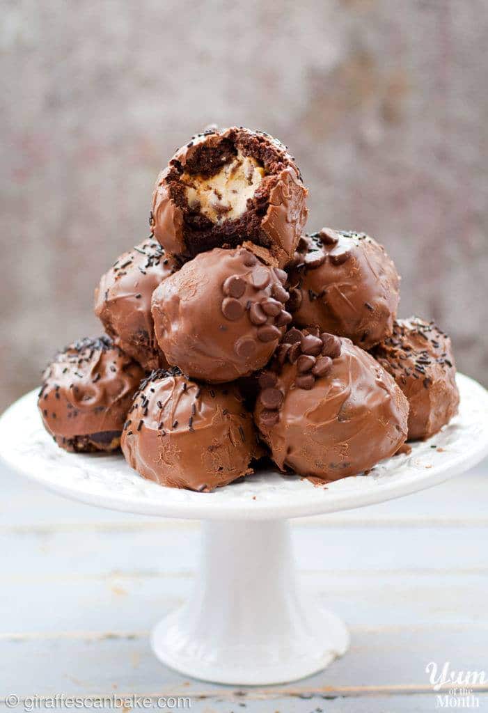 Cookie Dough Brownie Bombs 