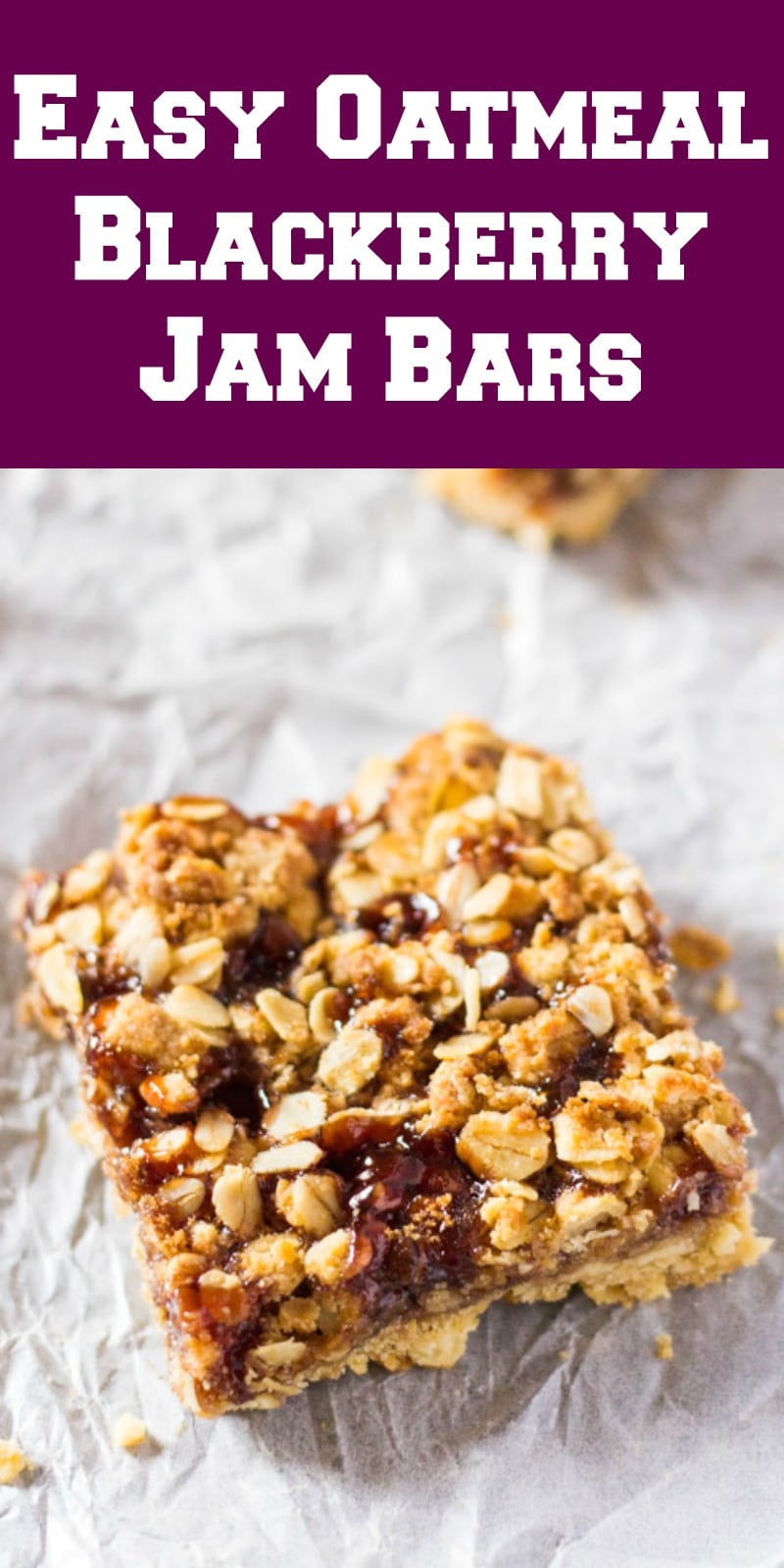 Easy Oatmeal Blackberry Jam Bars
