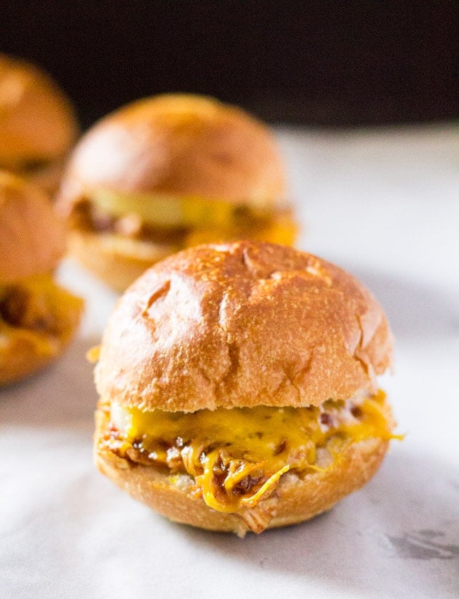 Baked Mini BBQ Chicken Sliders