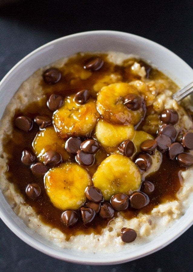 bananas foster oatmeal