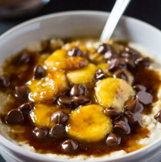 bananas foster oatmeal