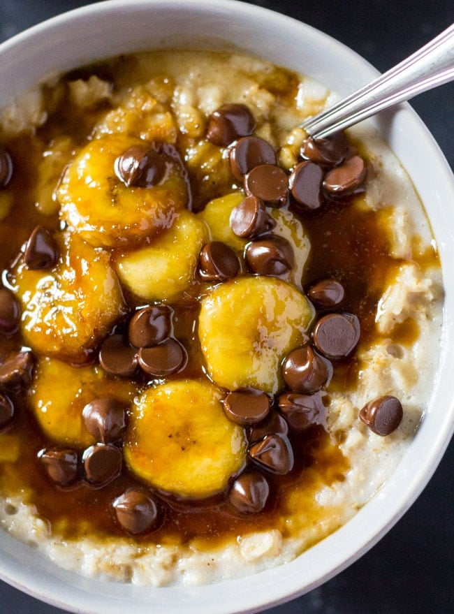 bananas foster oatmeal