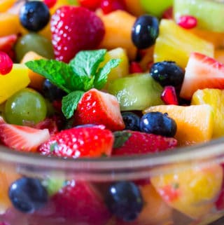 Honey Pineapple Rainbow Fruit Salad