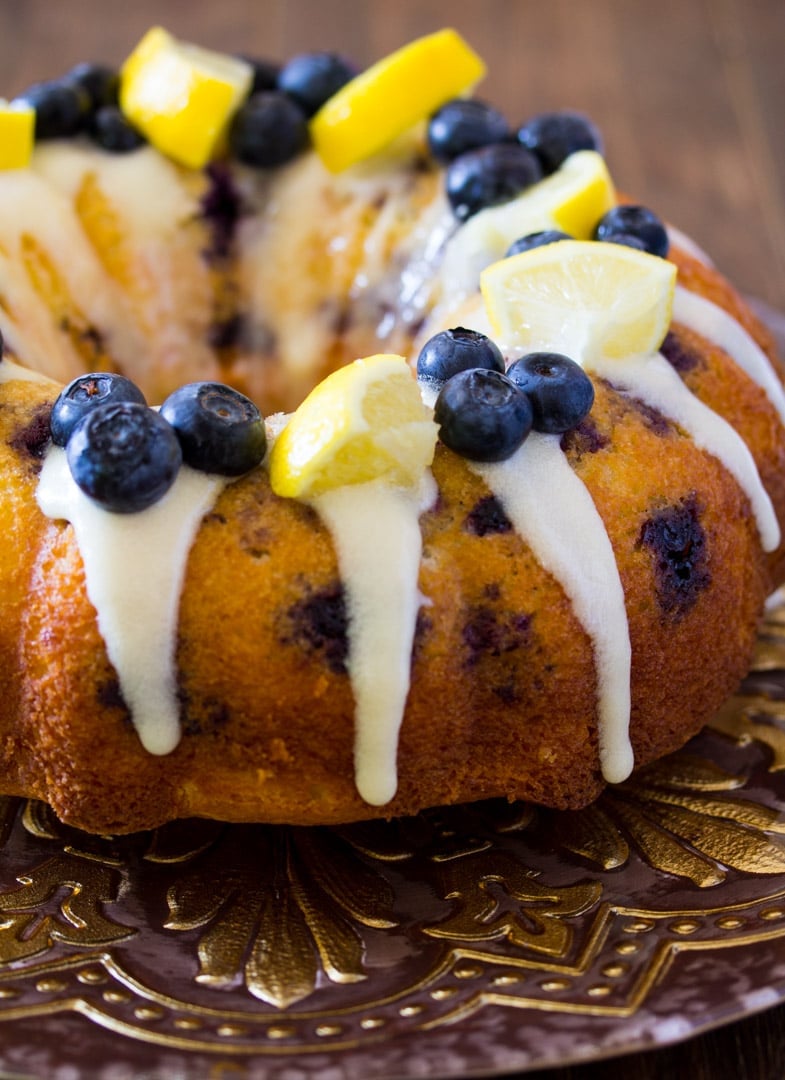 Blueberry Lemon Cake with Cream Cheese Icing