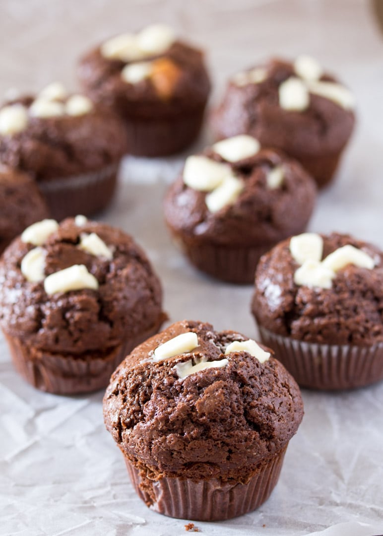 Cream Cheese Filled Chocolate Muffins