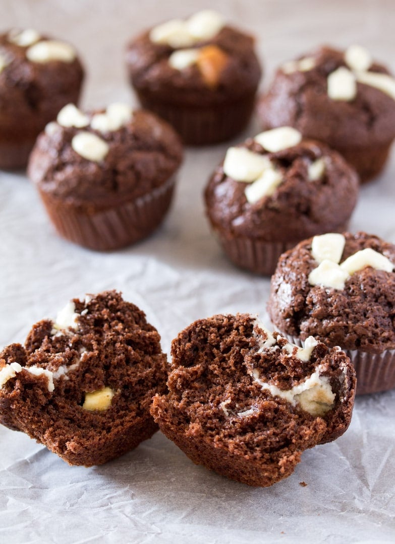 Cream Cheese Filled Chocolate Muffins