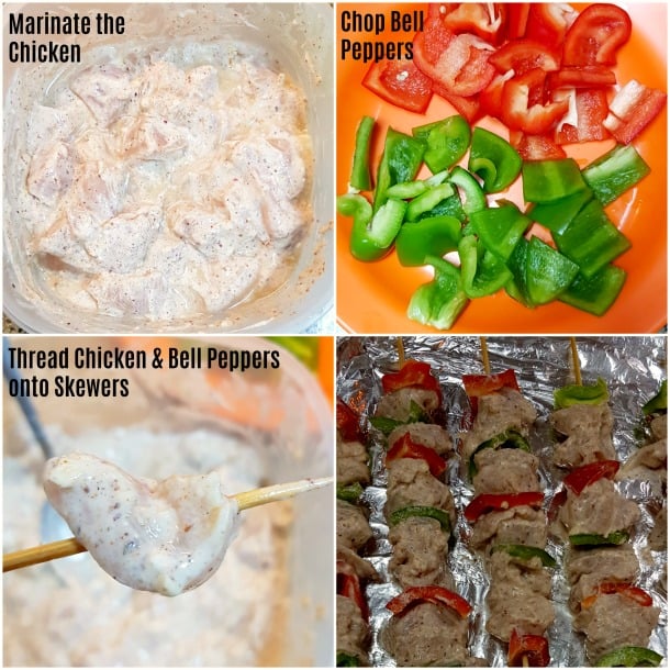 Shish Tawook Step by Step Photos