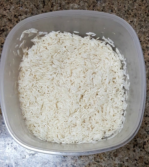 Soaked Rice for Lebanese Rice Pilaf