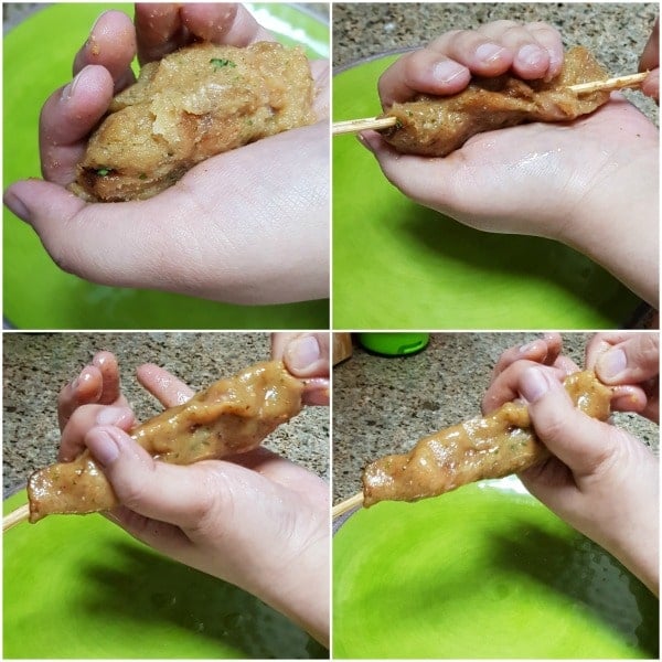 How to Skewer Chicken Seekh Kabab