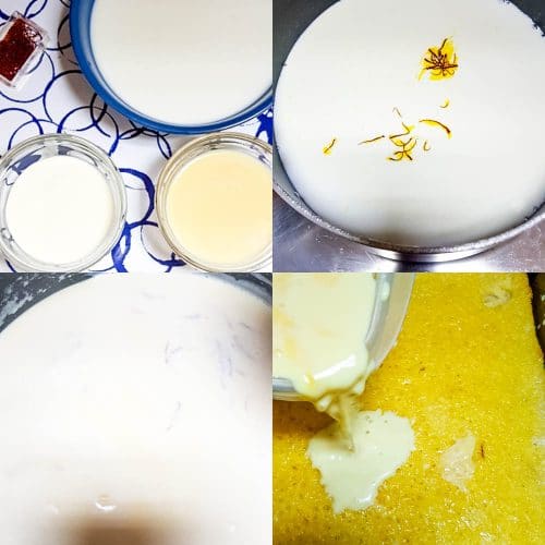 how to make saffron milk cake