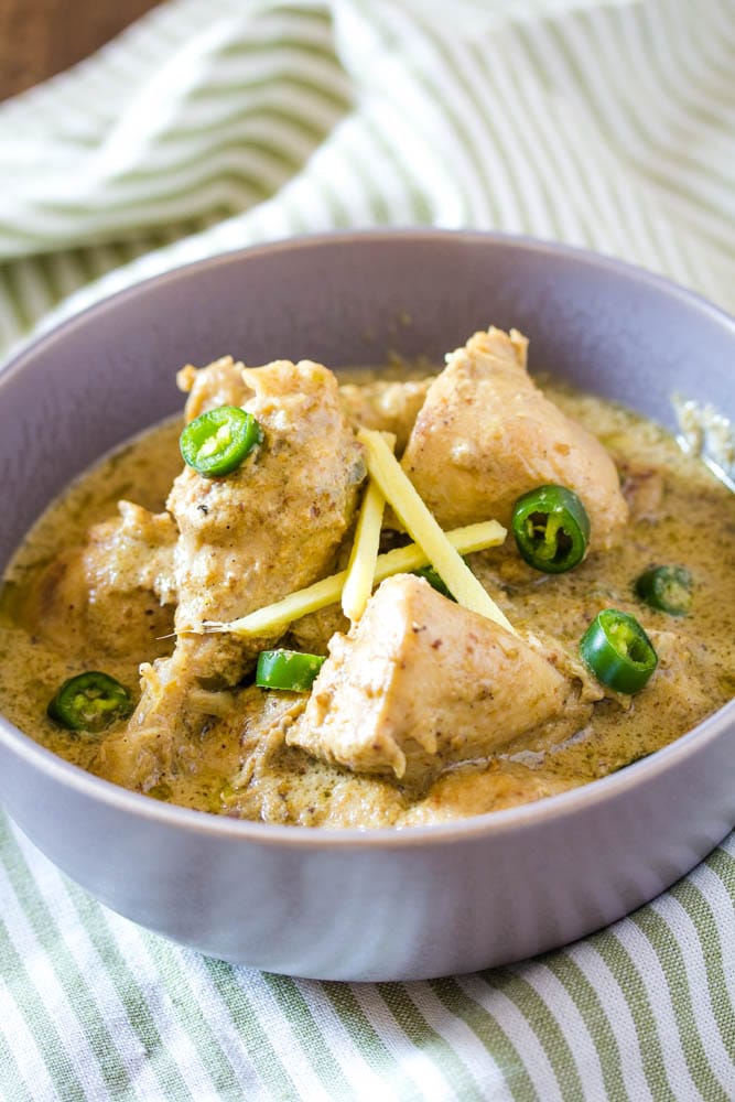 how to make white chicken karahi