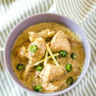 pakistani white chicken karahi