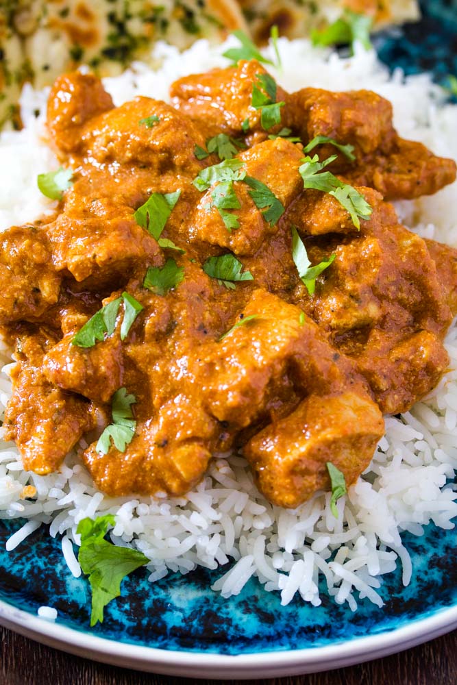 close up of chicken tikka masala made in the instant pot