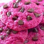 strawberry cookies with chocolate chips