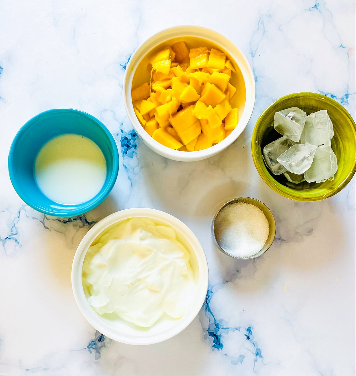 ingredients need for lassi pictured