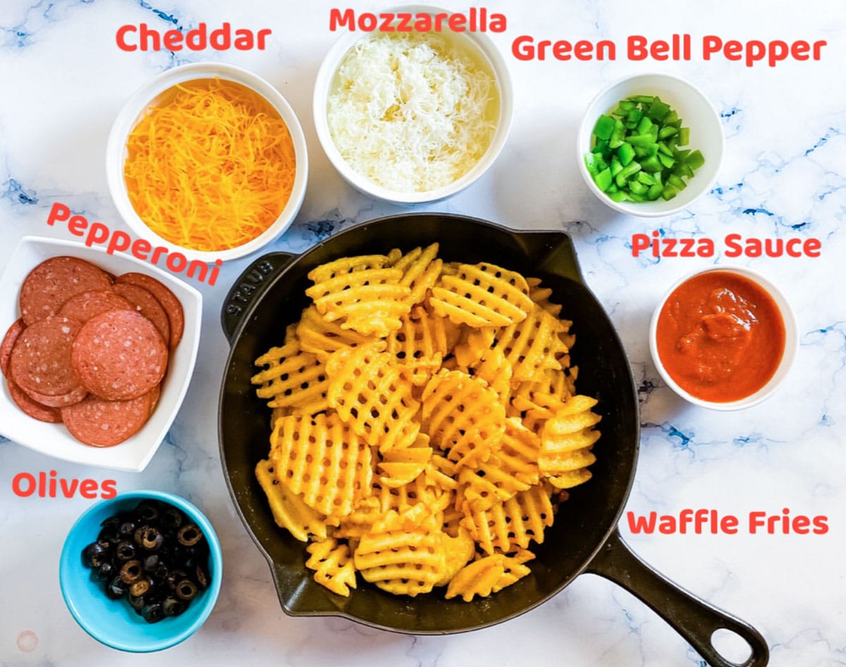 ingredients for pizza fries