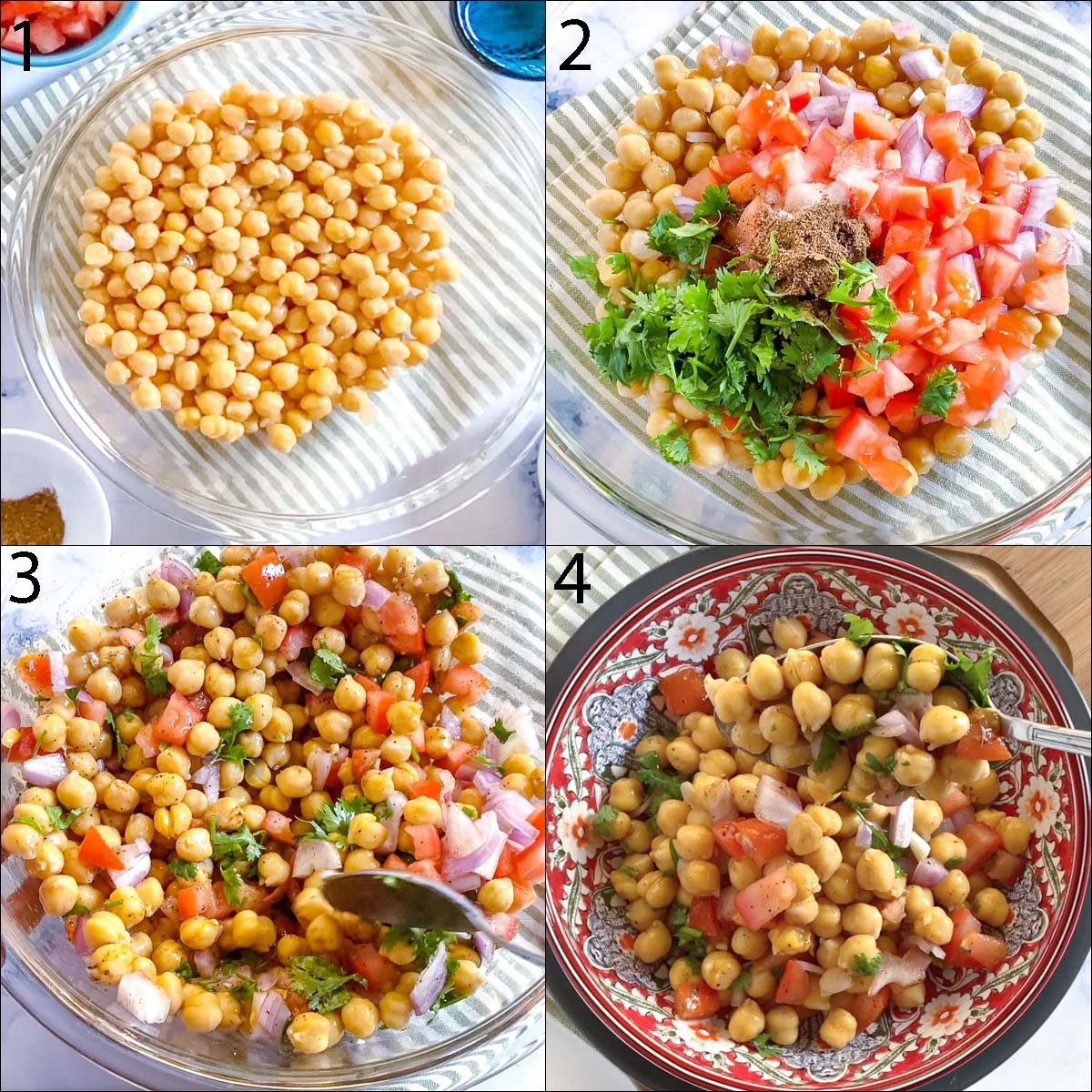 step by step photos of how to make chana chaat