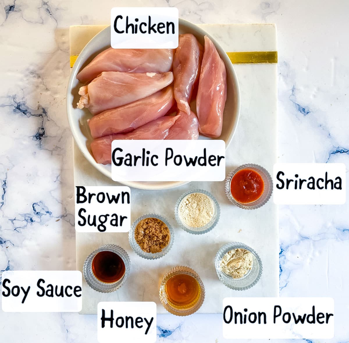 Ingredients for grilled chicken steak recipe