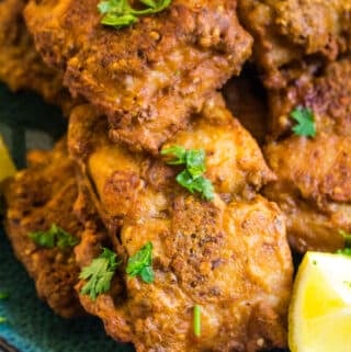 Extra closeup Lahori fried fish